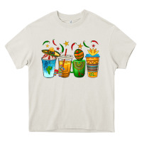 Cream Cinco de Mayo Coffee Cups Heavy Core Tee - texasbilliewilder