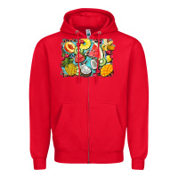 Red summer fruits background Zipper Hoodie - BarkalooDesign