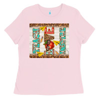 Bubblegum Pink teach love inspire Ladies Tee - TumblerDesignByShophia