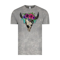 Cloud Rock cowhide bull skull Vintage Tee - Jasminsmagicworld