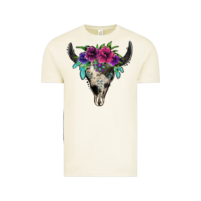 Cowhide Bull Skull Vintage Tee by Jasminsmagicworld | Teevron