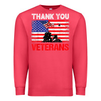 Cardinal thank you veterans service patriot veteran day american flag t shirt Premium Sweatshirt - maiPhamDesign
