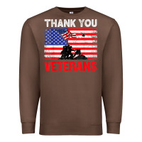 Chestnut thank you veterans service patriot veteran day american flag t shirt Premium Sweatshirt - maiPhamDesign