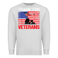 Dove Grey thank you veterans service patriot veteran day american flag t shirt Premium Sweatshirt - maiPhamDesign
