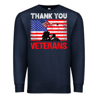 Navy thank you veterans service patriot veteran day american flag t shirt Premium Sweatshirt - maiPhamDesign