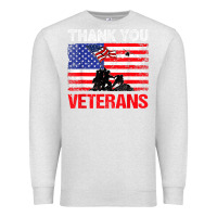 Oatmeal Heather thank you veterans service patriot veteran day american flag t shirt Premium Sweatshirt - maiPhamDesign