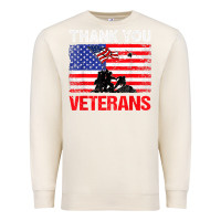 Sandshell thank you veterans service patriot veteran day american flag t shirt Premium Sweatshirt - maiPhamDesign