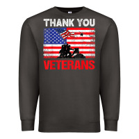 Smoke thank you veterans service patriot veteran day american flag t shirt Premium Sweatshirt - maiPhamDesign