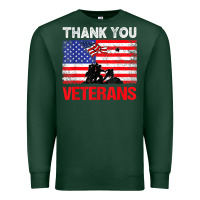 Sports Green thank you veterans service patriot veteran day american flag t shirt Premium Sweatshirt - maiPhamDesign