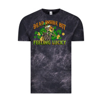Cloud Black Dead inside but feeling lucky St. Patrick's Day Vintage Tee - CowGirlArtShop