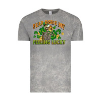 Cloud Rock Dead inside but feeling lucky St. Patrick's Day Vintage Tee - CowGirlArtShop