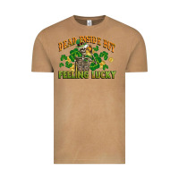 Vintage Camel Dead inside but feeling lucky St. Patrick's Day Vintage Tee - CowGirlArtShop