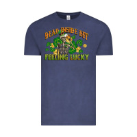 Vintage Denim Dead inside but feeling lucky St. Patrick's Day Vintage Tee - CowGirlArtShop