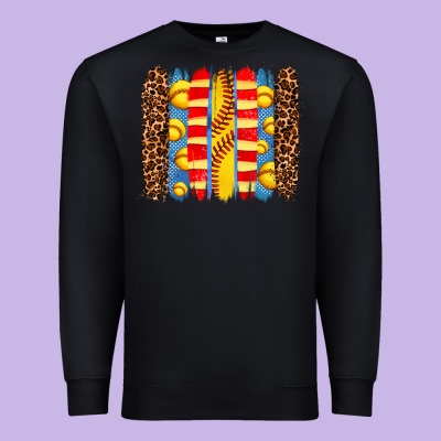 Softball  Brushstrokes Premium Sweatshirt Designed By Adodesignshop