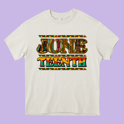 Juneteenth Heavy Core Tee Designed By Nancycooperartshop