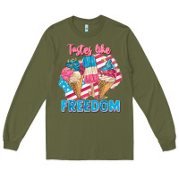 Army Green Tastes like freedom 4th of July Long Sleeve Tee - FaDigitalArtStudio