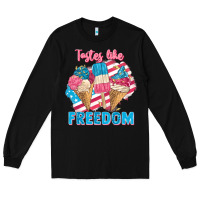 Black Tastes like freedom 4th of July Long Sleeve Tee - FaDigitalArtStudio
