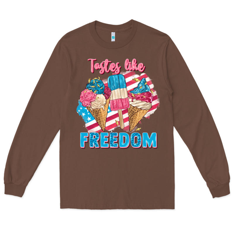 Tastes Like Freedom 4th Of July Long Sleeve Tee by FaDigitalArtStudio | Teevron