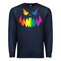 Navy halloween gay lesbians pride pumpkin lgbt pride Premium Sweatshirt - maiPhamDesign