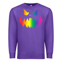 Purple halloween gay lesbians pride pumpkin lgbt pride Premium Sweatshirt - maiPhamDesign