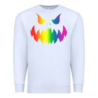 White halloween gay lesbians pride pumpkin lgbt pride Premium Sweatshirt - maiPhamDesign