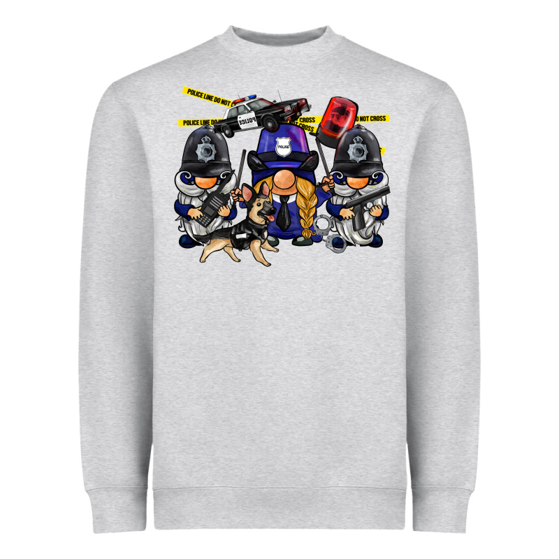 Police Gnome Heavyweight Sweatshirt by BarkalooDesign | Teevron