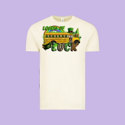 Loads Of Luck School Bus Vintage Tee Designed By Cowgirlartshop