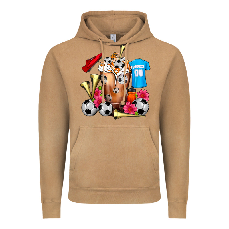 Soccer Cold Drink Frappe Vintage Hoodie by FaDigitalArtStudio | Teevron