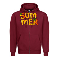 Burgundy summer mango Zipper Hoodie - BarkalooDesign