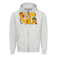 Dove Grey summer mango Zipper Hoodie - BarkalooDesign