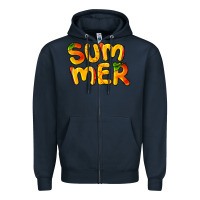 Navy summer mango Zipper Hoodie - BarkalooDesign