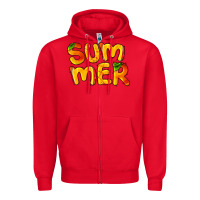 Red summer mango Zipper Hoodie - BarkalooDesign