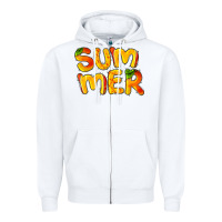 White summer mango Zipper Hoodie - BarkalooDesign
