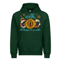 Forest Green with god all things are possible matthew 19 26 Urban Hoodie - JahusDesignShop