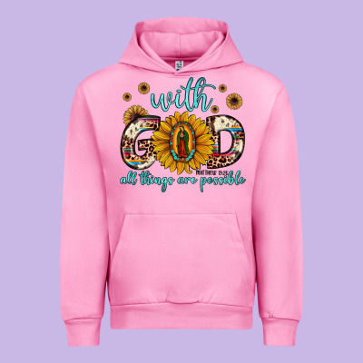 With God All Things Are Possible Matthew 19 26 Urban Hoodie Designed By Jahusdesignshop