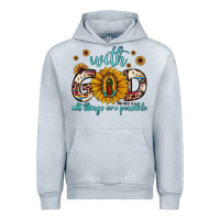 Heather Grey with god all things are possible matthew 19 26 Urban Hoodie - JahusDesignShop