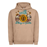 Pigment Burro with god all things are possible matthew 19 26 Urban Hoodie - JahusDesignShop