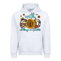 White with god all things are possible matthew 19 26 Urban Hoodie - JahusDesignShop