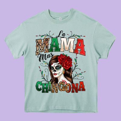 La Mama Mas Chingona Heavy Core Tee Designed By Texasbilliewilder