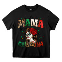 Black La Mama Mas Chingona Heavy Core Tee - texasbilliewilder