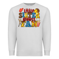 Dove Grey little sister biggest fan softball Premium Sweatshirt - AdoDesignShop