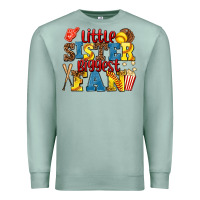 Seafoam little sister biggest fan softball Premium Sweatshirt - AdoDesignShop
