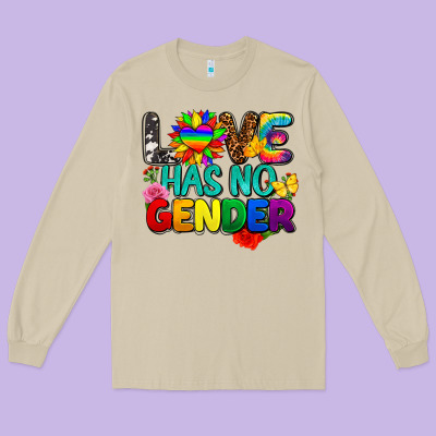 Love Has No Gender Pride Long Sleeve Tee Designed By Fadigitalartstudio
