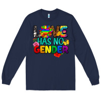 Navy love has no gender pride Long Sleeve Tee - FaDigitalArtStudio