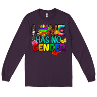 Plum love has no gender pride Long Sleeve Tee - FaDigitalArtStudio