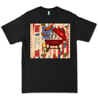 Black red white and bbq usa flag Premium Tee - TumblerDesignByShophia