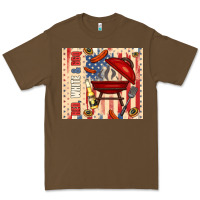 Cacao red white and bbq usa flag Premium Tee - TumblerDesignByShophia