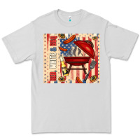 Dove Grey red white and bbq usa flag Premium Tee - TumblerDesignByShophia