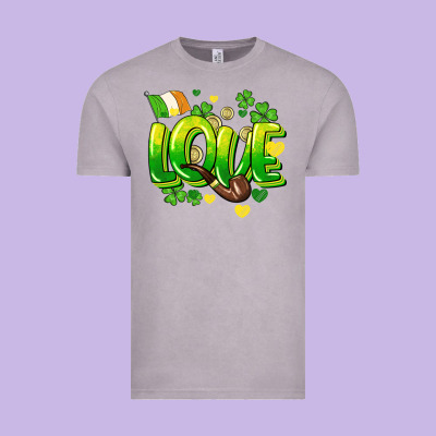 Love St. Patrick's Day Vintage Tee Designed By Howdyjamesfarm