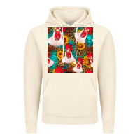 Vintage Artic western  chicken with sunflowers seamless pattern Vintage Hoodie - FaDigitalArtStudio